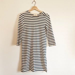 Madewell XXS Striped Dress in Navy and White